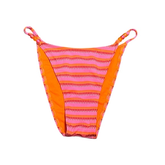 Striped Pink and Orange Bikini Bottom - Picture 4 of 8